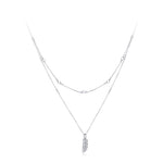 Collar de cadena de doble capa con colgante de espiga - Klouss - Chile - Mujer - Collar - 