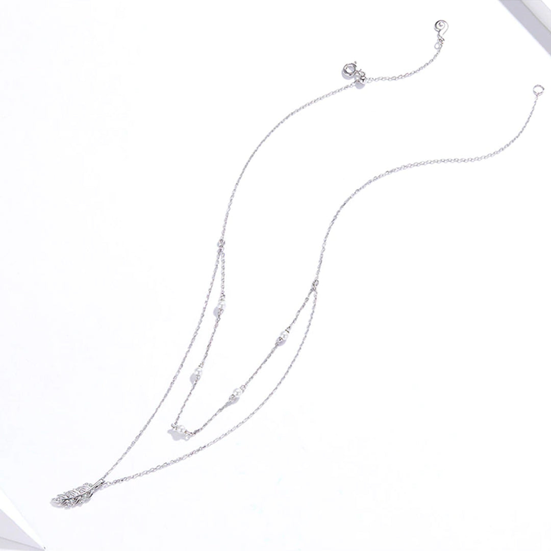 Collar de cadena de doble capa con colgante de espiga - Klouss - Chile - Mujer - Collar - 