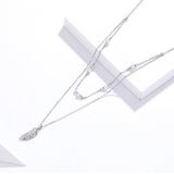 Collar de cadena de doble capa con colgante de espiga - Klouss - Chile - Mujer - Collar - 