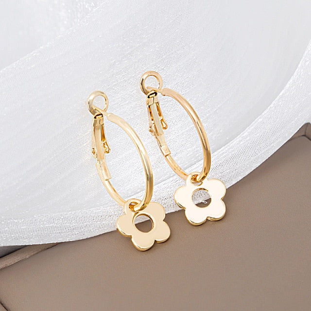 Aros colgante de flor - Klouss - Chile - Mujer - Aros - 